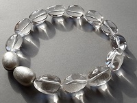 Bergkristall-Collier mit Verschluss in Sterlingsilber