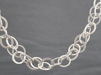 Ösenkette doppelt in Sterlingsilber
