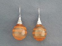 Hänger in Sterlingsilber mit Glas