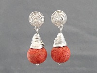 Hänger in Sterlingsilber mit Schaumkoralle