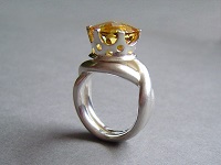 Ring in Sterlingsilber mit Citrin