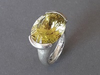 Ringe in Sterlingsilber mit Lemoncitrin